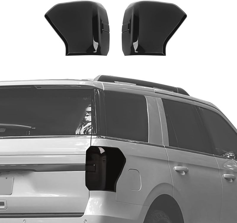 Hoolcar Tail Light Lamp Cover Guard Trim Bezel Frame Decor Exterior Accessories Compatible with Ford Expedition 2022 2023 2024, Smoked Black - Image 1